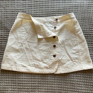NWOT BP White Linen Button Front Skirt